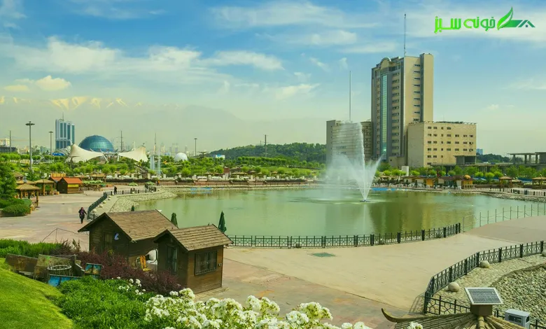 پارک آب و آتش تهران با جاذبه‌هایی چون برج‌های آتش و گنبد مینا