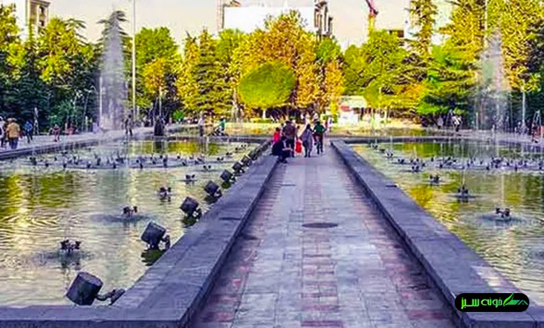 نمایی زیبا از پارک فدک شهرک غرب