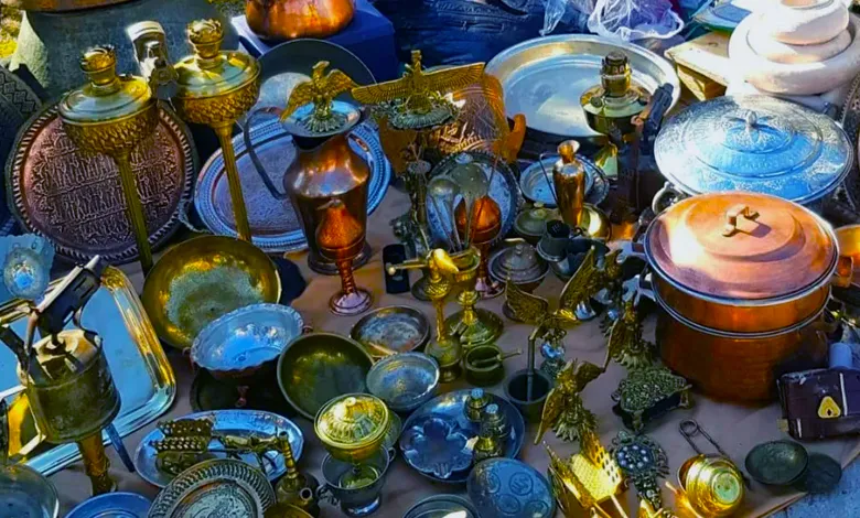 ظروف قدیمی و عتیقه در جمعه بازار پروانه